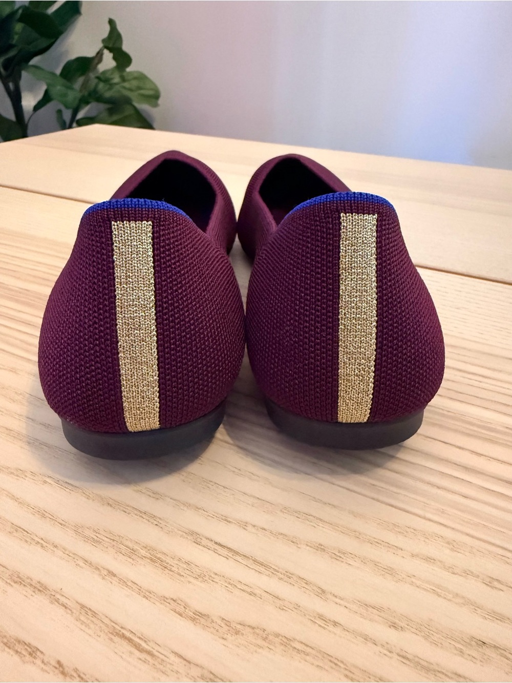 Rothy’s The Point Flats Boysenberry Purple Knit Washable Women’s 10.5 - Picture 6 of 9